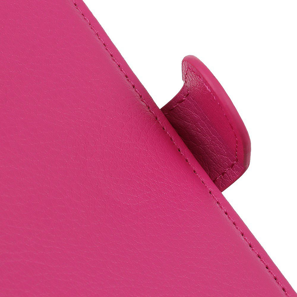 LG K40 Lychee Portemonnee Hoesje met Standaard Roze afbeelding 7