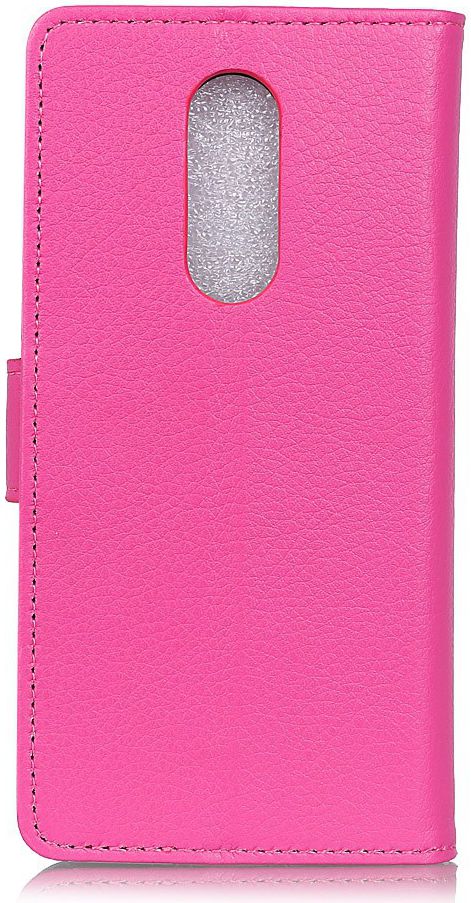 LG K40 Lychee Portemonnee Hoesje met Standaard Roze afbeelding 9