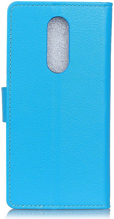LG K40 Lychee Portemonnee Hoesje met Standaard Blauw afbeelding 9