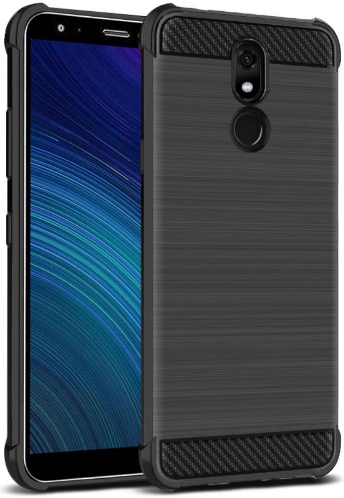 IMAK Vega Series LG K40 Hoesje Schokbestendig en Geborsteld TPU Zwart afbeelding 1