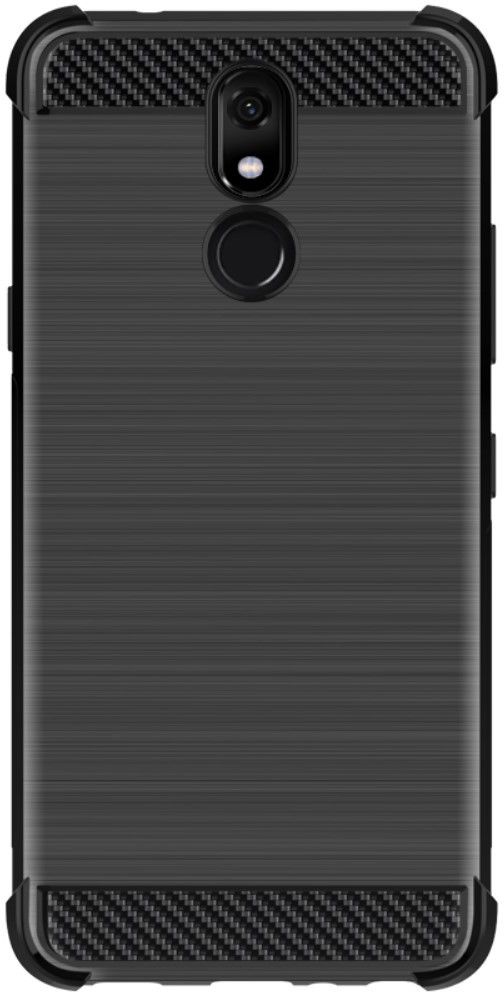 IMAK Vega Series LG K40 Hoesje Schokbestendig en Geborsteld TPU Zwart afbeelding 3