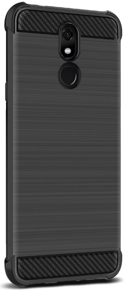 IMAK Vega Series LG K40 Hoesje Schokbestendig en Geborsteld TPU Zwart afbeelding 4