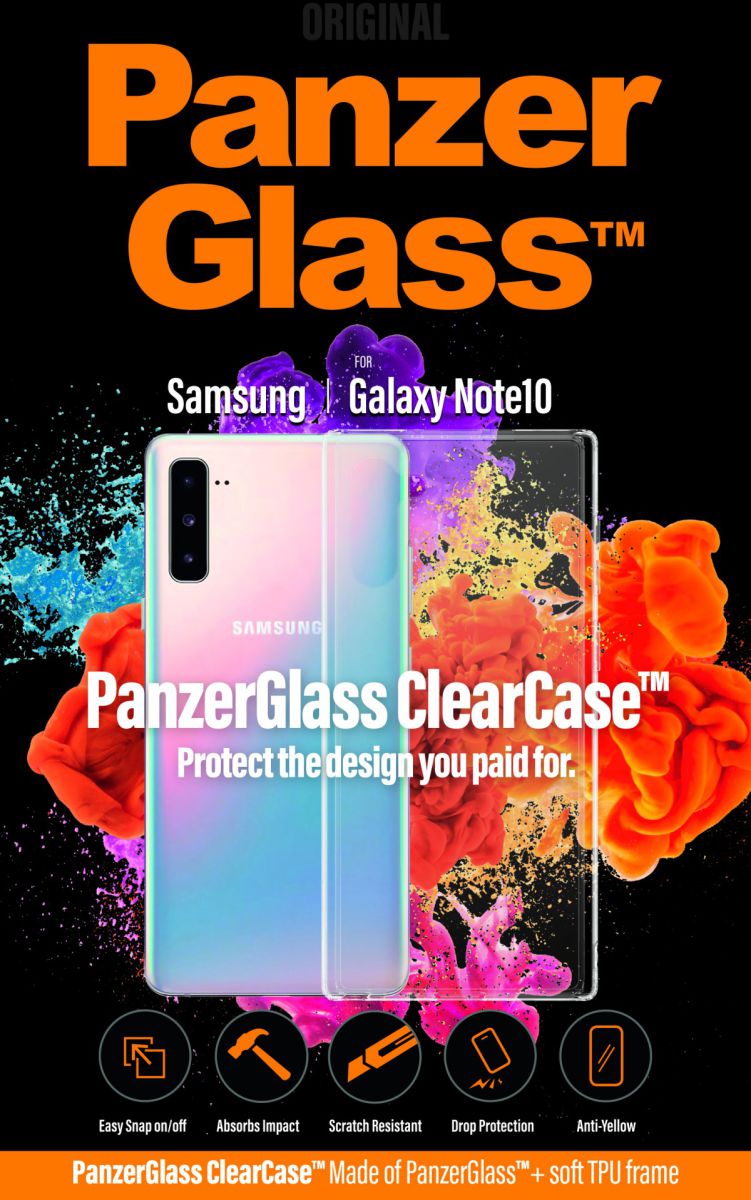 Panzerglass Samsung Galaxy Note 10 ClearCase Transparant Hoesje afbeelding 1