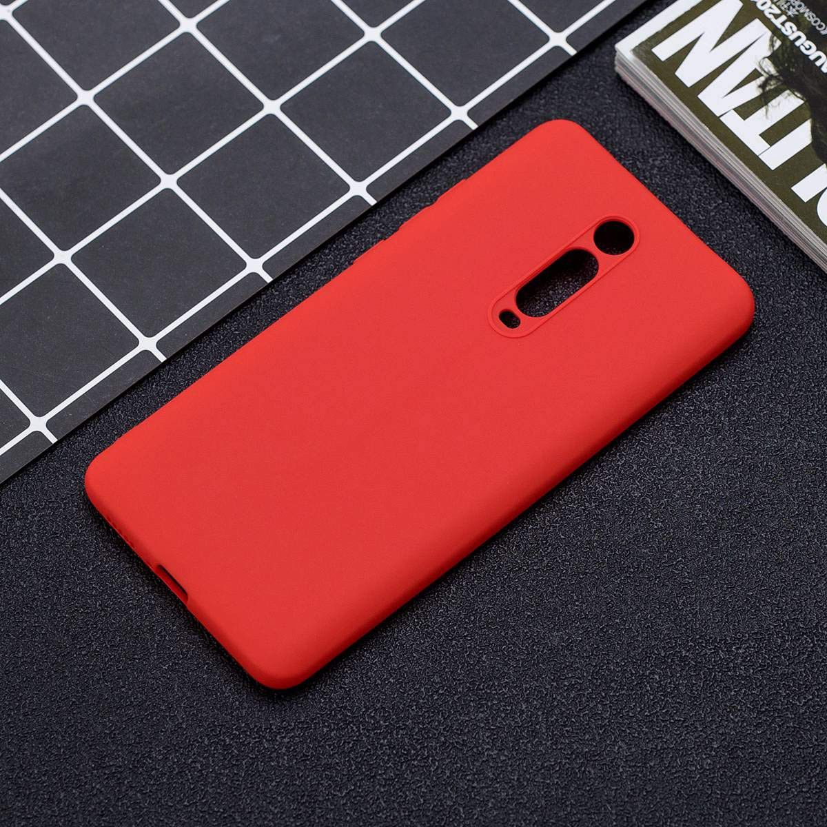 Xiaomi Redmi Mi 9T Siliconen Hoesje Rood afbeelding 8