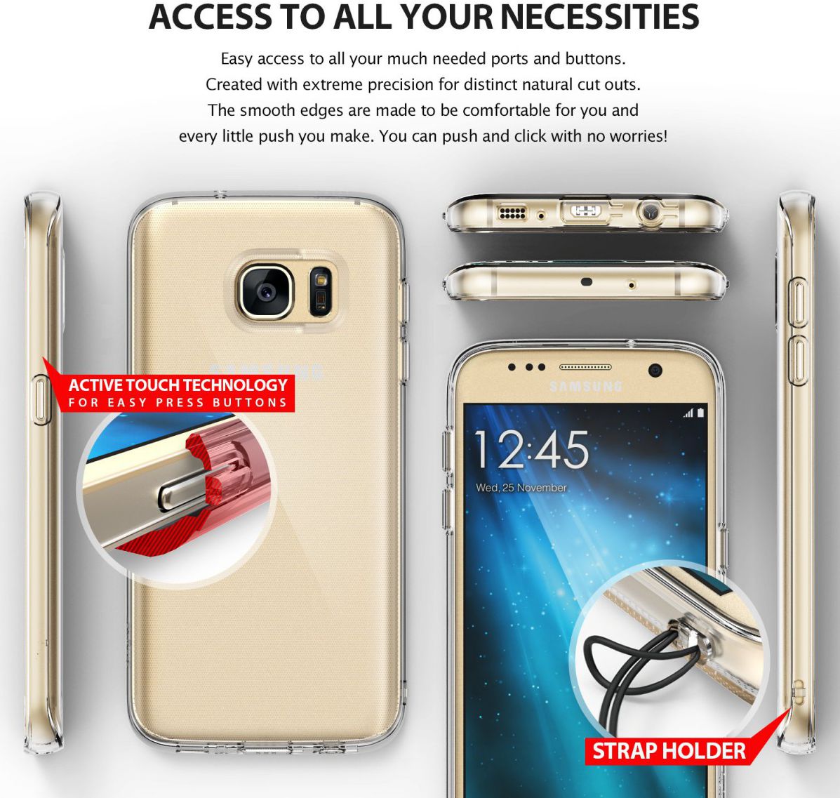 Ringke Air Samsung Galaxy S7 Hoesje Smoke Black afbeelding 5