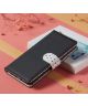 Samsung Galaxy A50 Book Case Hoesje Retro Dots Wallet Kunst Leer Zwart