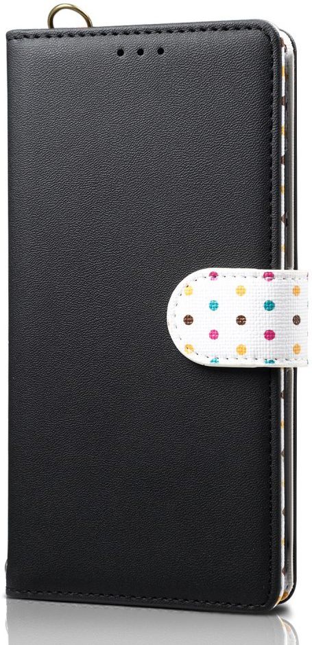 Samsung Galaxy Note 10 Plus Retro Dots Portemonnee Hoesje Zwart afbeelding 1