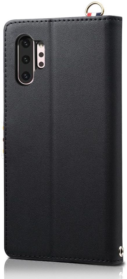 Samsung Galaxy Note 10 Plus Retro Dots Portemonnee Hoesje Zwart afbeelding 3