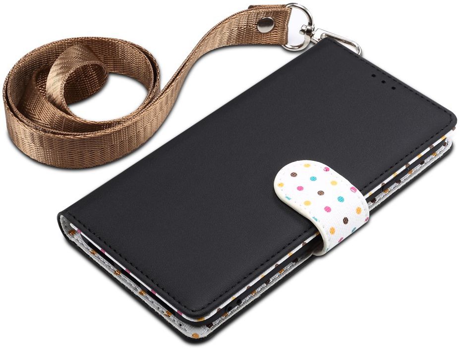 Samsung Galaxy Note 10 Plus Retro Dots Portemonnee Hoesje Zwart afbeelding 6