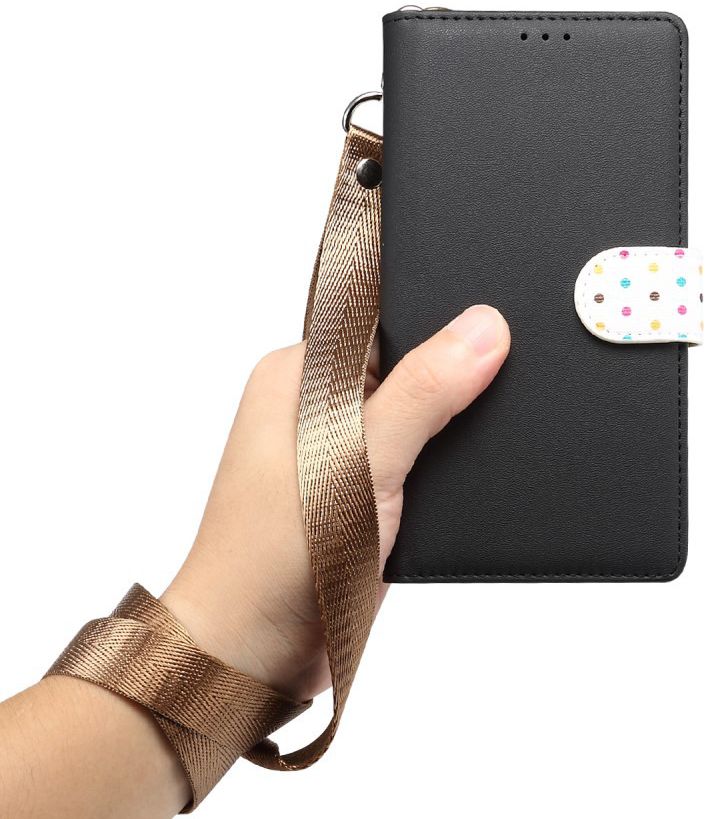 Samsung Galaxy Note 10 Plus Retro Dots Portemonnee Hoesje Zwart afbeelding 7