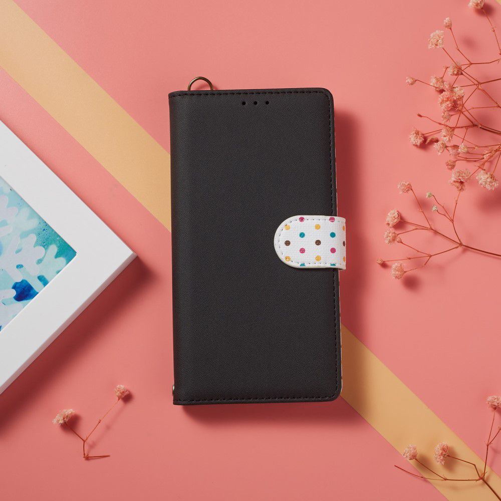 Samsung Galaxy Note 10 Plus Retro Dots Portemonnee Hoesje Zwart afbeelding 9