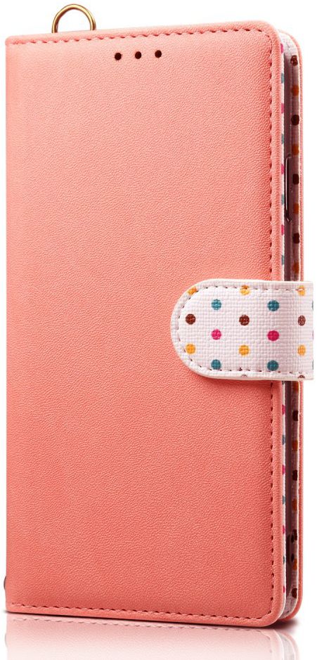 Samsung Galaxy Note 10 Plus Retro Dots Portemonnee Hoesje Roze afbeelding 1