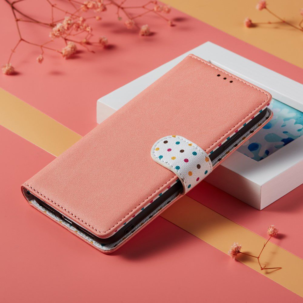 Samsung Galaxy Note 10 Plus Retro Dots Portemonnee Hoesje Roze afbeelding 10