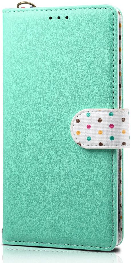 Samsung Galaxy Note 10 Plus Retro Dots Portemonnee Hoesje Groen afbeelding 1