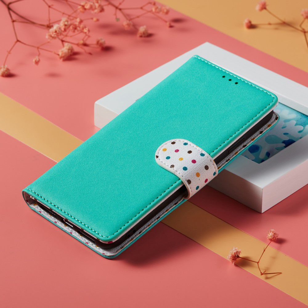 Samsung Galaxy Note 10 Plus Retro Dots Portemonnee Hoesje Groen afbeelding 10