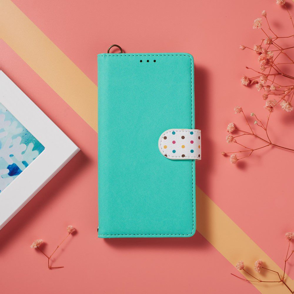 Samsung Galaxy Note 10 Plus Retro Dots Portemonnee Hoesje Groen afbeelding 9