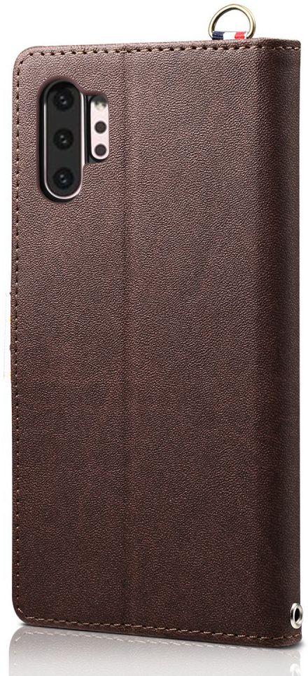 Samsung Galaxy Note 10 Plus Retro Dots Portemonnee Hoesje Bruin afbeelding 3