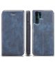 Samsung Galaxy Note 10 Plus Luxe Portemonnee Hoesje Blauw