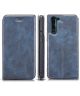 Samsung Galaxy Note 10 Luxe Portemonnee Hoesje Blauw