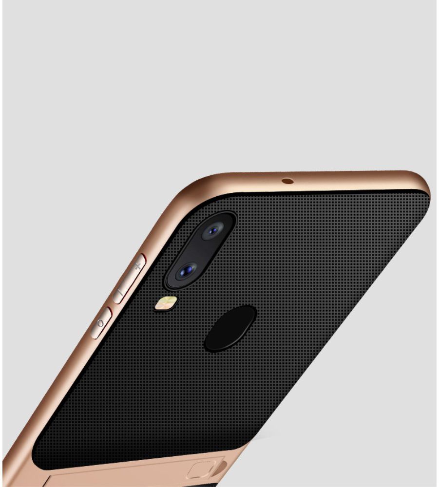 Samsung Galaxy A40 Stijlvol Hybride Kickstand Hoesje Goud afbeelding 8