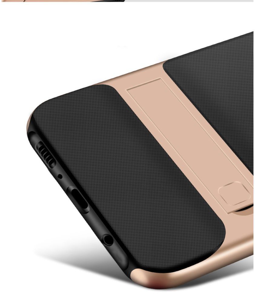 Samsung Galaxy A40 Stijlvol Hybride Kickstand Hoesje Goud afbeelding 9