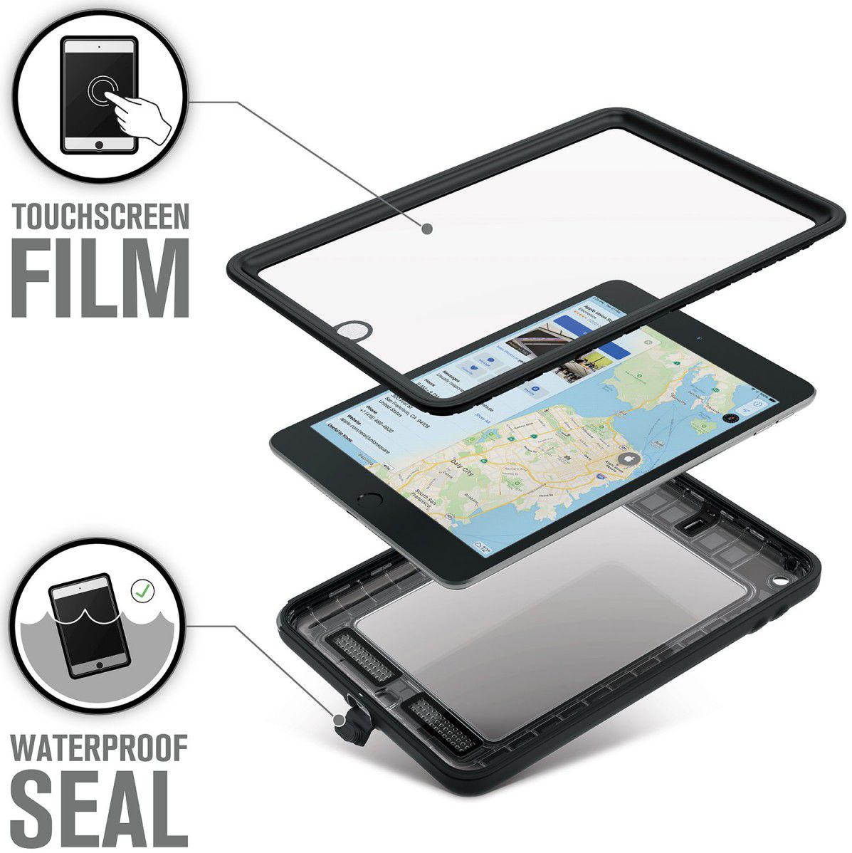 Catalyst Case Waterbestendig Hoesje Apple iPad Mini 5 Zwart afbeelding 3