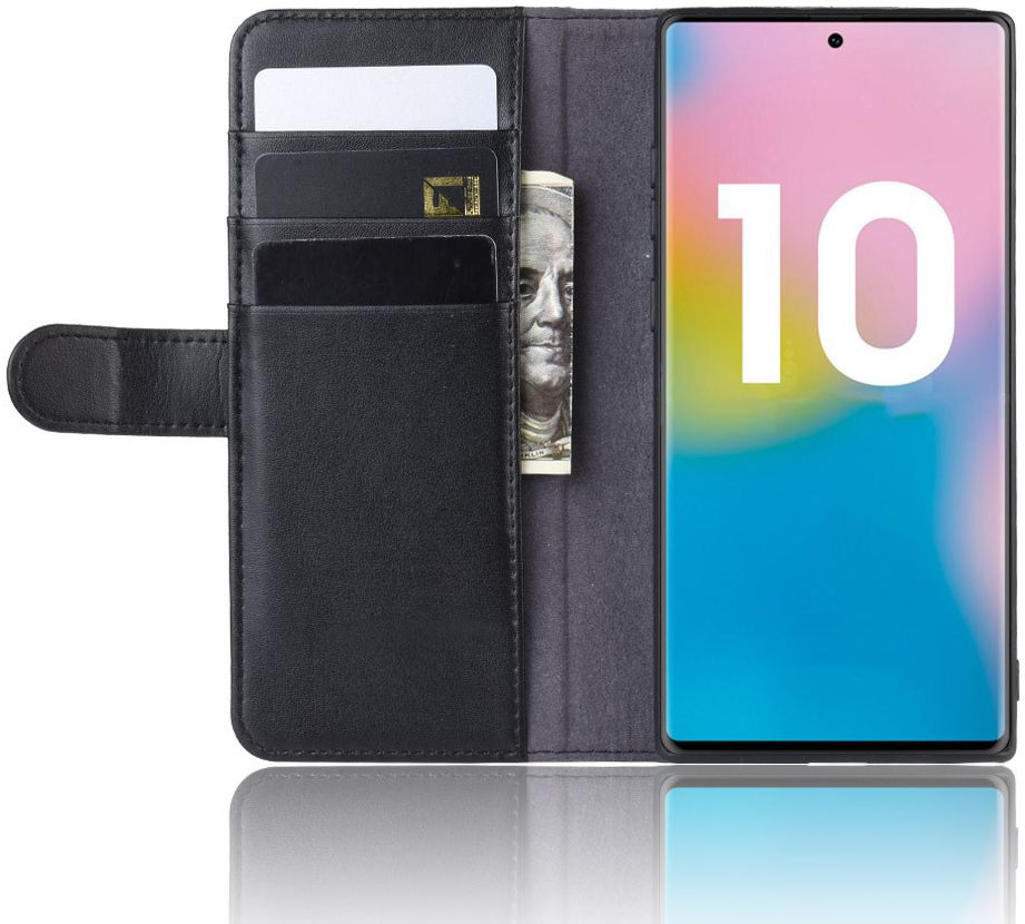 Samsung Galaxy Note 10 Plus Splitleren Portemonnee Hoesje Zwart afbeelding 2