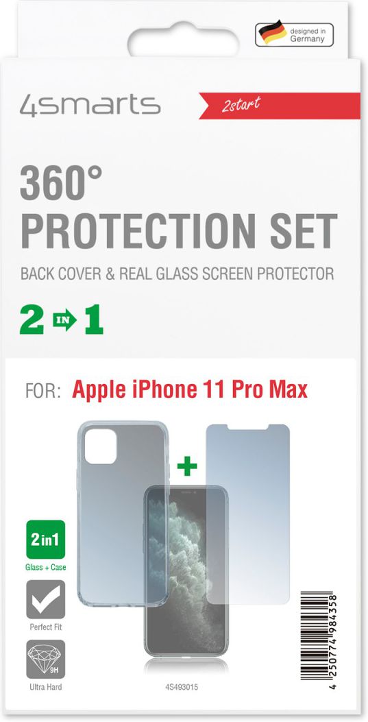 4smarts 360° Protection Cover Apple iPhone 11 Pro Max Transparant afbeelding 1