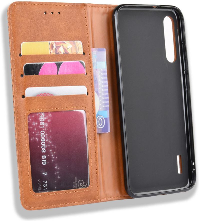 Xiaomi Mi A3 Vintage Portemonnee Hoesje Bruin afbeelding 4