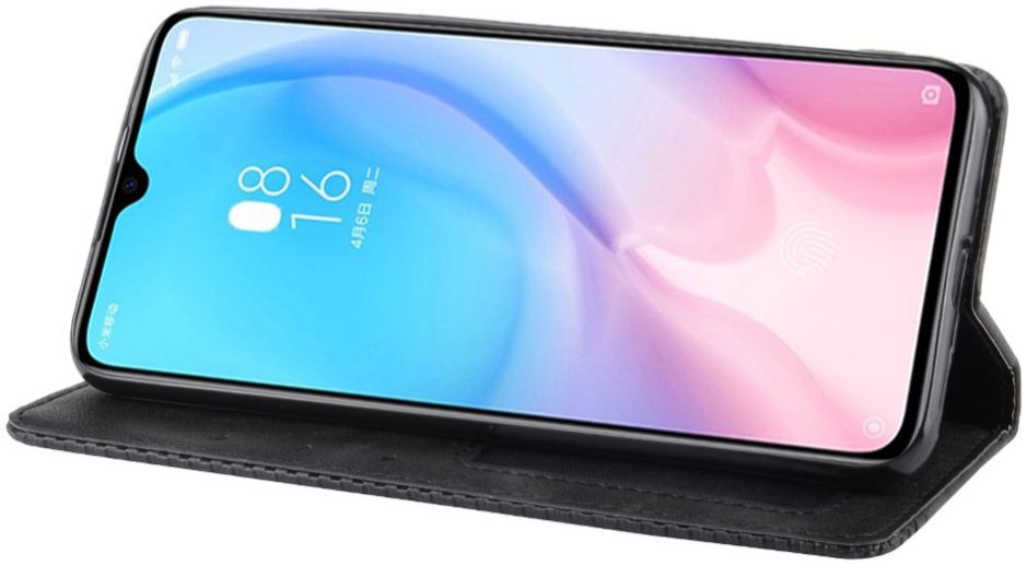 Xiaomi Mi A3 Vintage Portemonnee Hoesje Zwart afbeelding 3