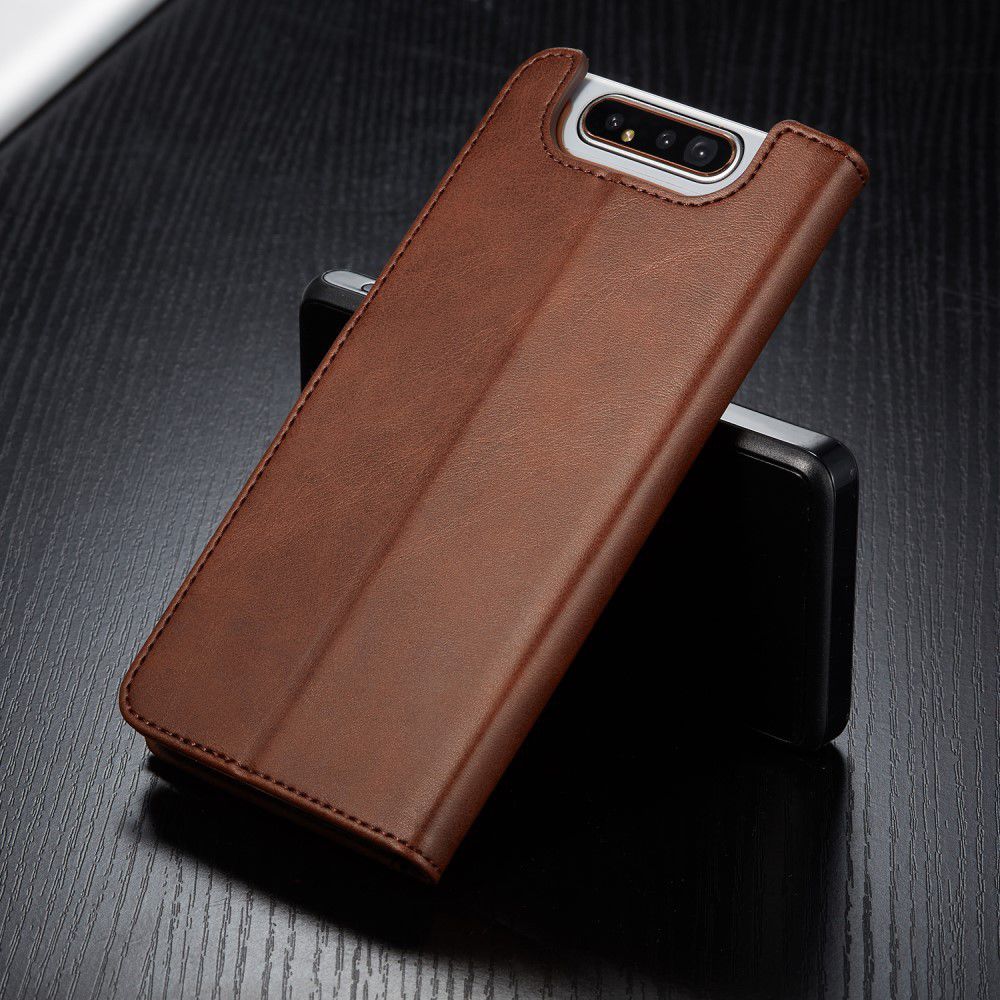 Samsung Galaxy A80 Stand Portemonnee Bookcase Hoesje Donkerbruin afbeelding 11