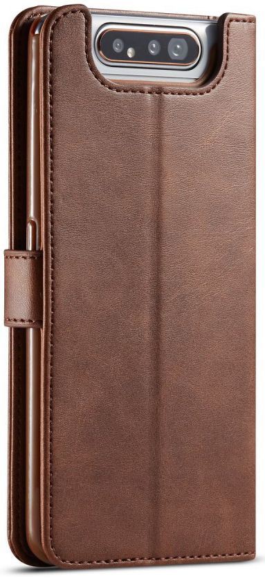 Samsung Galaxy A80 Stand Portemonnee Bookcase Hoesje Donkerbruin afbeelding 7