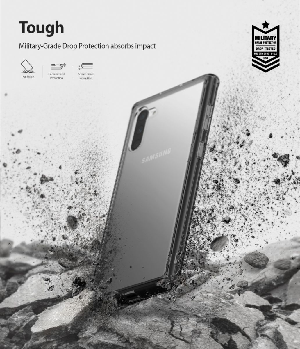 Ringke Fusion Samsung Galaxy Note 10 Hoesje Smoke Black afbeelding 2