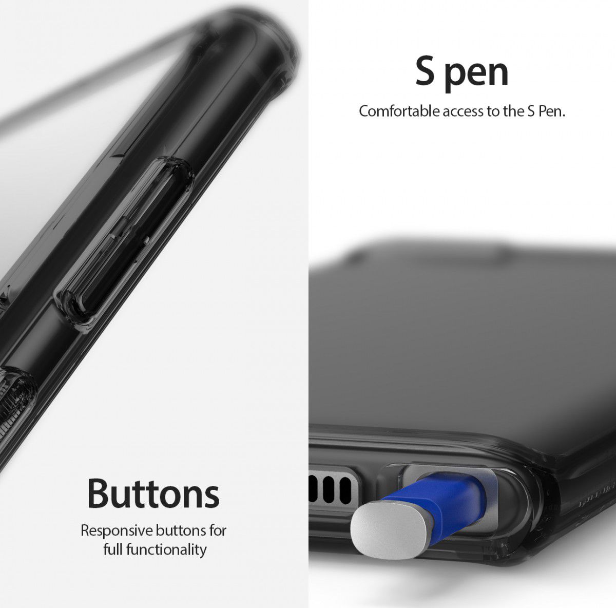 Ringke Fusion Samsung Galaxy Note 10 Hoesje Smoke Black afbeelding 6