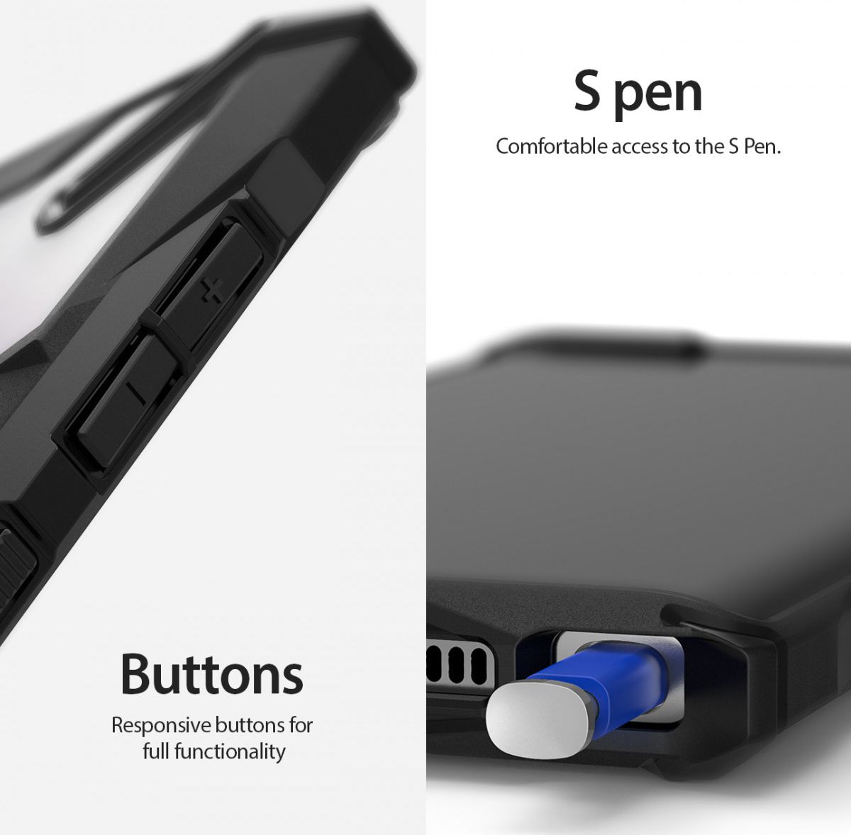 Ringke Fusion X Samsung Galaxy Note 10 Hoesje Zwart afbeelding 5