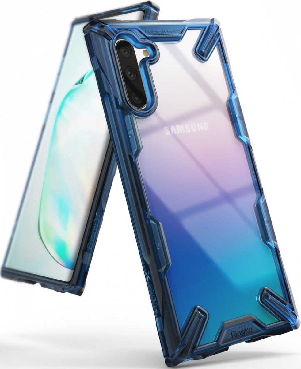 Ringke Fusion X Samsung Galaxy Note 10 Hoesje Blauw afbeelding 1
