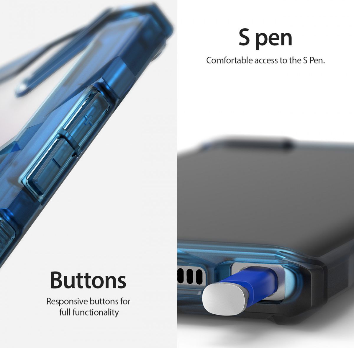 Ringke Fusion X Samsung Galaxy Note 10 Hoesje Blauw afbeelding 5
