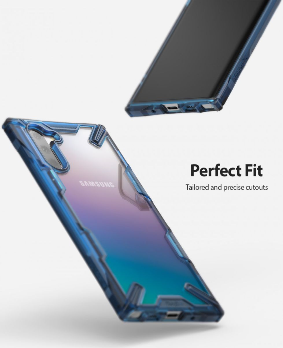 Ringke Fusion X Samsung Galaxy Note 10 Hoesje Blauw afbeelding 8