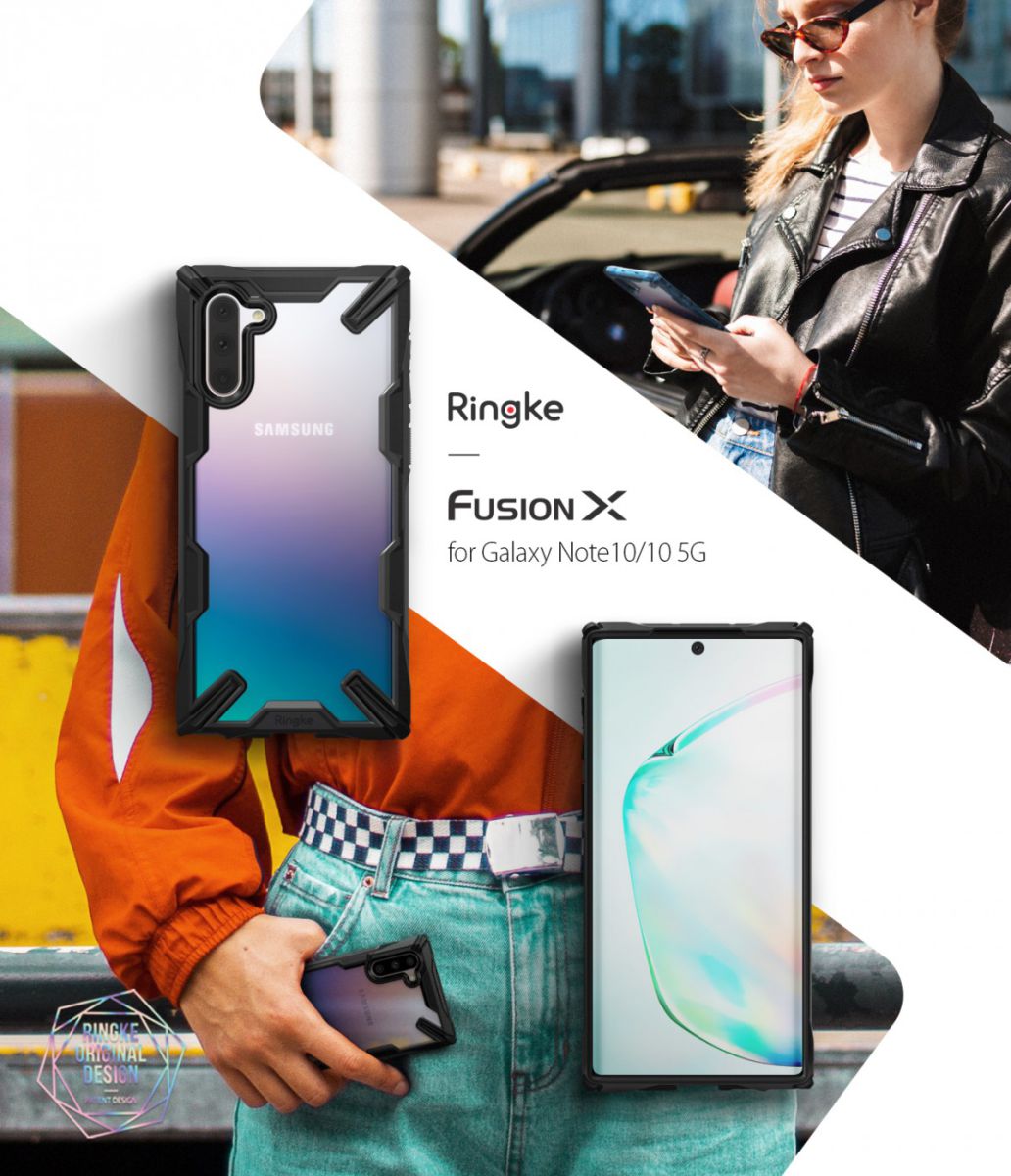 Ringke Fusion X Samsung Galaxy Note 10 Hoesje Blauw afbeelding 9