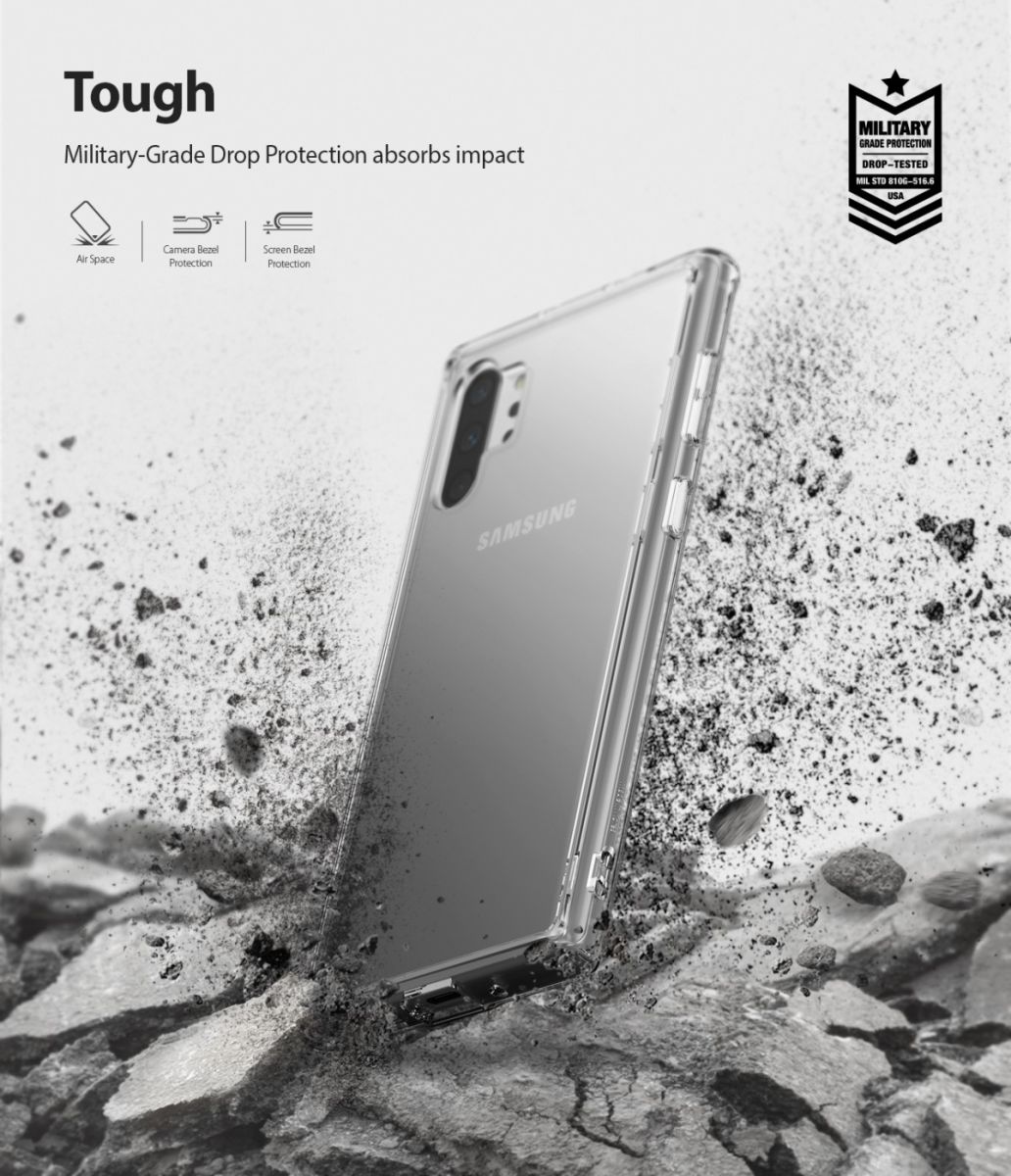 Ringke Fusion Samsung Galaxy Note 10 Plus Hoesje Transparant afbeelding 2