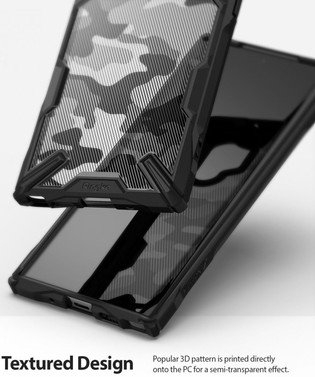 Ringke Fusion X Samsung Galaxy Note 10 Plus Hoesje Camo Black afbeelding 4