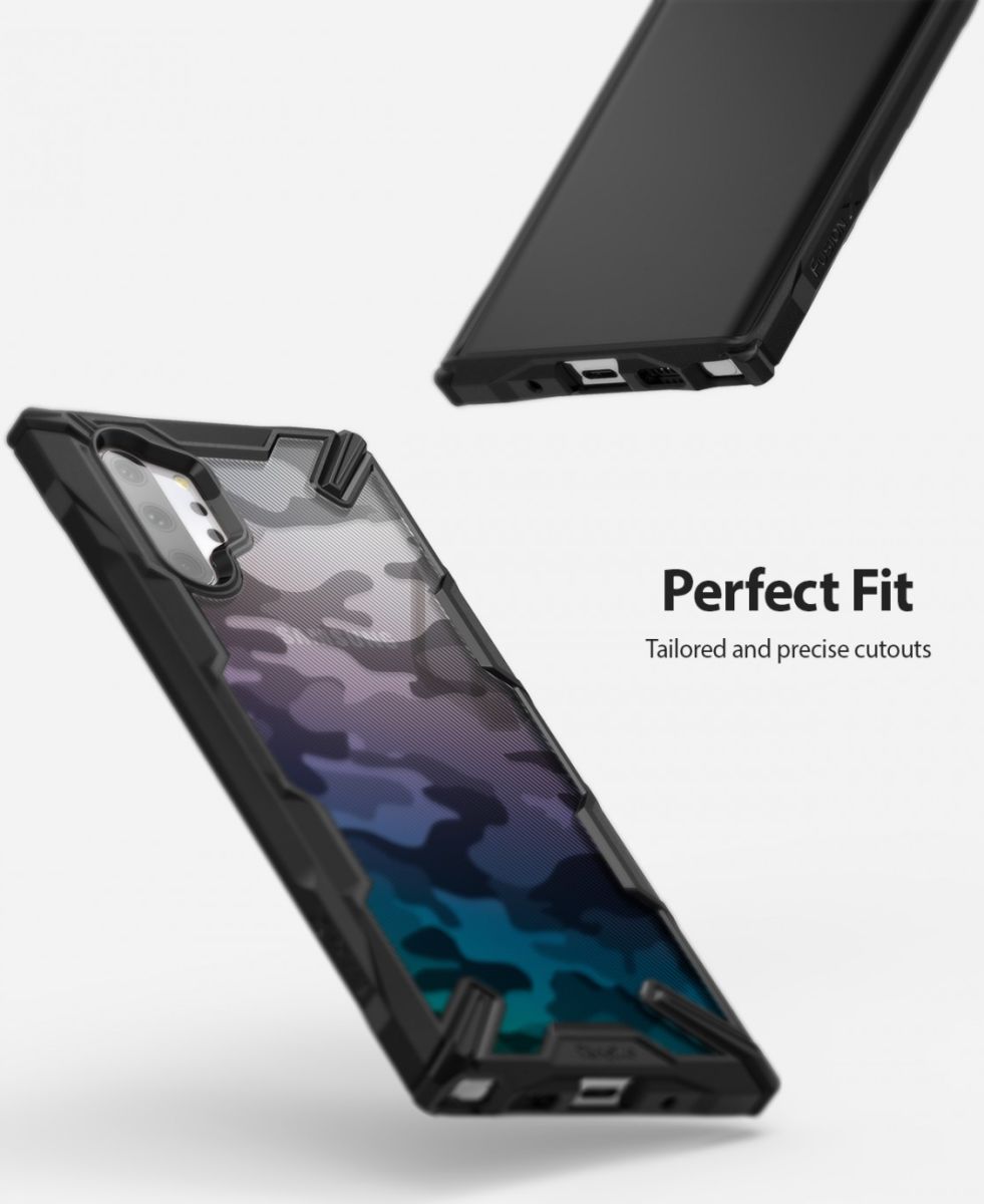 Ringke Fusion X Samsung Galaxy Note 10 Plus Hoesje Camo Black afbeelding 8