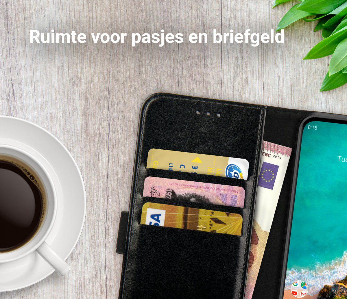 Rosso Element Xiaomi Mi A3 Hoesje Book Cover Zwart afbeelding 9