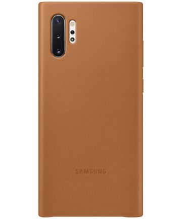 Samsung Galaxy Note 10 Leather Cover Camel Hoesjes