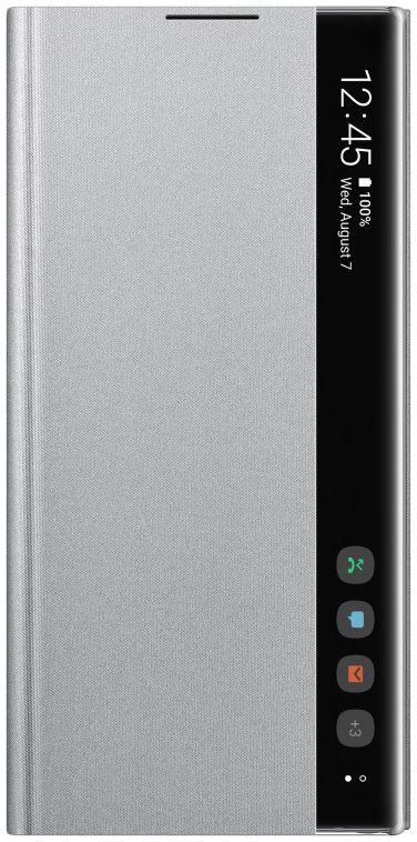 Samsung Galaxy Note 10 Clear View Stand Cover Zilver afbeelding 1