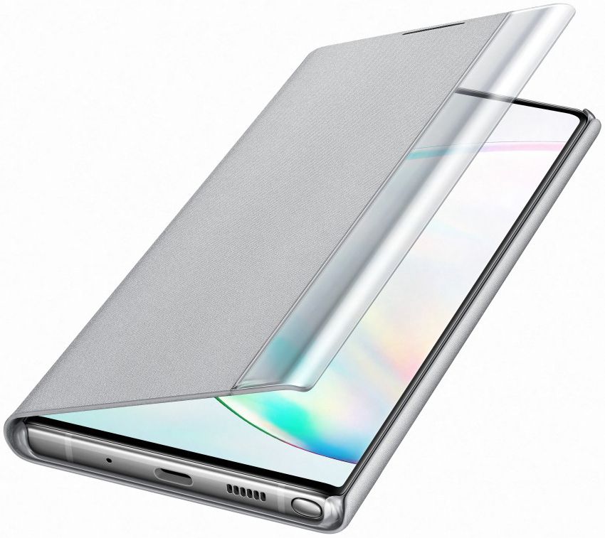 Samsung Galaxy Note 10 Clear View Stand Cover Zilver afbeelding 4