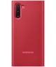 Samsung Galaxy Note 10 Clear View Stand Cover Rood