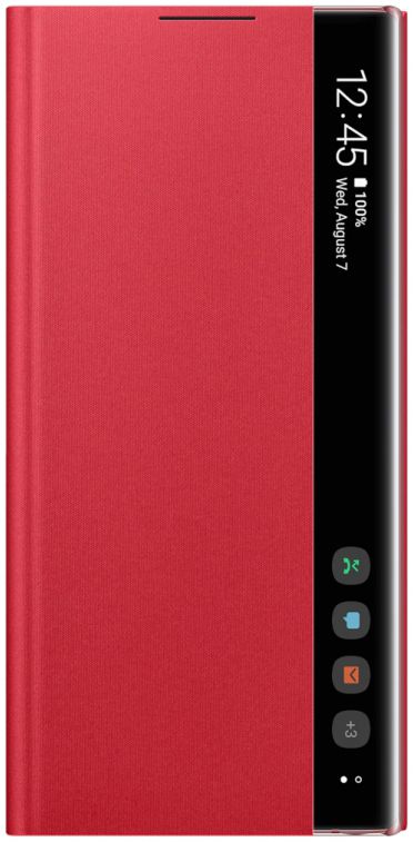 Samsung Galaxy Note 10 Clear View Stand Cover Rood afbeelding 1
