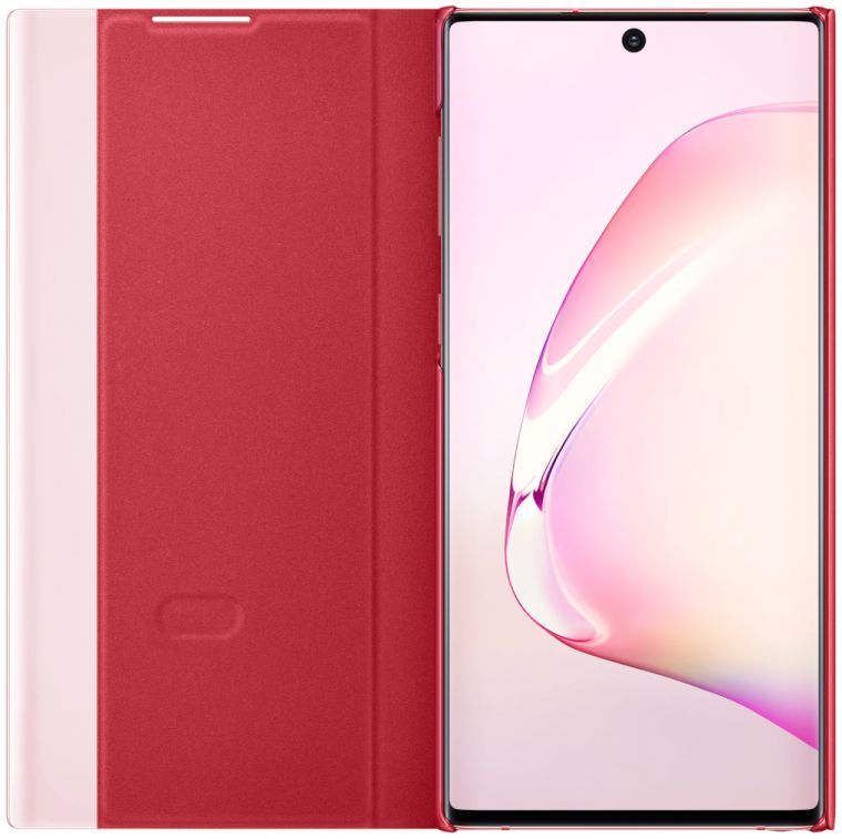 Samsung Galaxy Note 10 Clear View Stand Cover Rood afbeelding 2