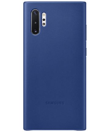 Samsung Galaxy Note 10 Plus Leather Cover Blauw Hoesjes